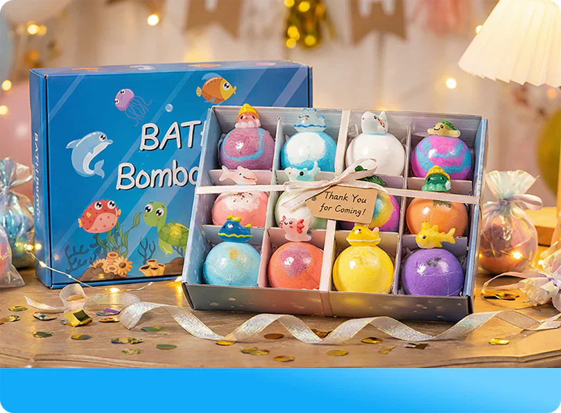FINIBUY™ - 2PCS Bath Bombs Set with Toys Inside